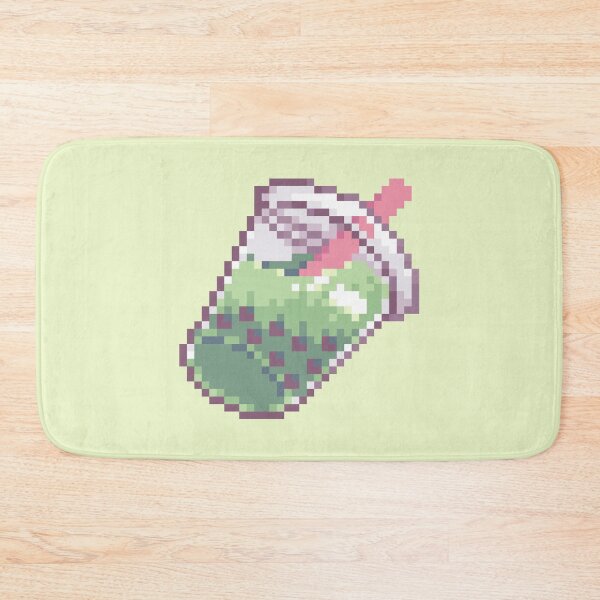 Item preview, pixel matcha boba tea  designed and sold by abitofkake.