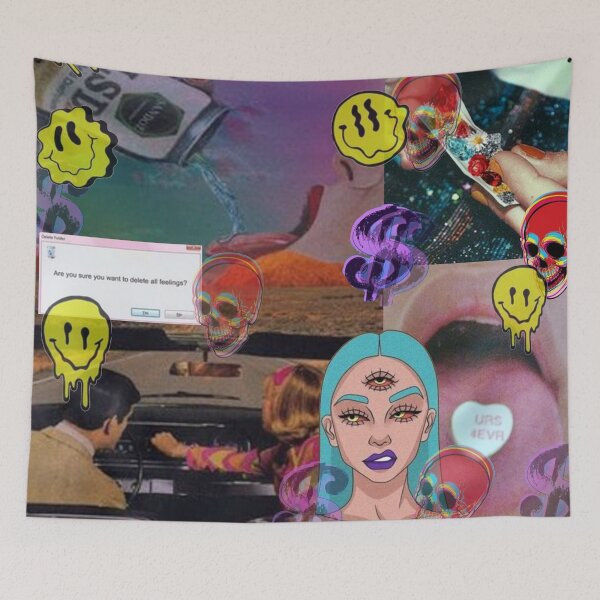 Item preview, psychedelic aesthetic collage designed and sold by morgananjos.