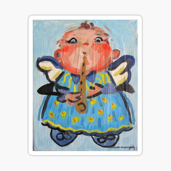 Little Musician Angel Sticker