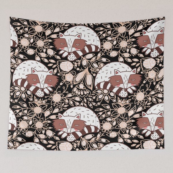 Item preview, Cute Sleepy Raccoons Pattern designed and sold by Alladin7.
