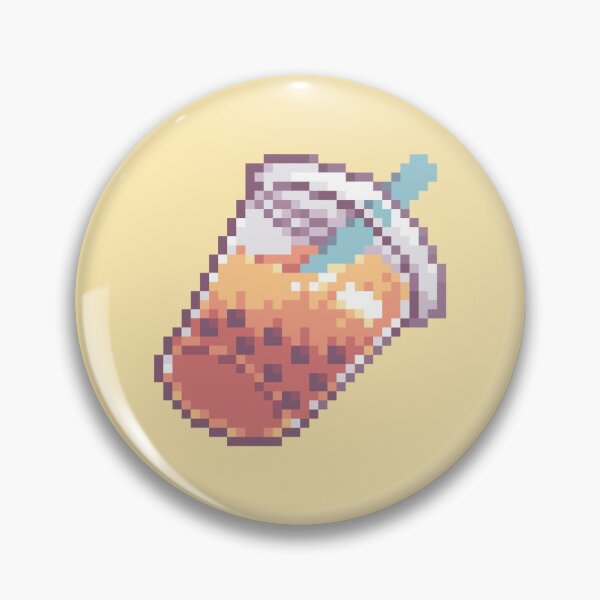 Item preview, pixel mango boba tea  designed and sold by abitofkake.
