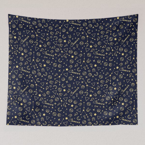 Item preview, Cancer Night - Astrological and Astronomical pattern with Cancer Constellation, Symbols and Stars designed and sold by Astrowl-.