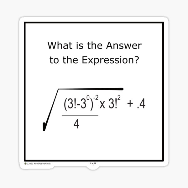Math Puzzle Series - One Sticker