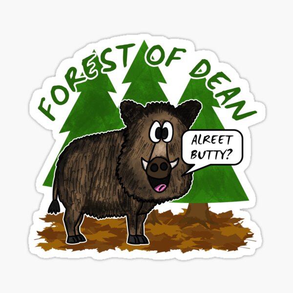 Artikel-Vorschau von Forest Of Dean Wild Boar Funny Gloucestershire, designt und verkauft von doodlerob.