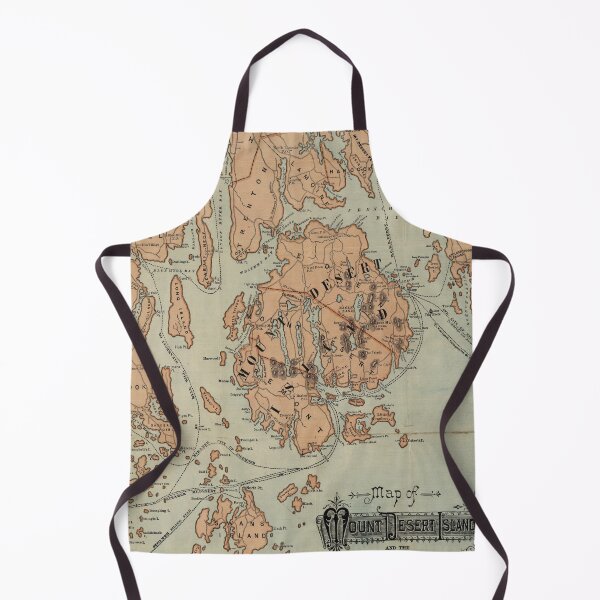 Item preview, Old Mount Desert ME Map (1890) Vintage Coastal Maine Atlas designed and sold by BravuraMedia.