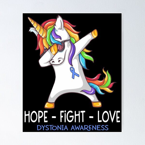 Item preview, Hope Fight Love Dystonia Awareness designed and sold by Brad-FI.
