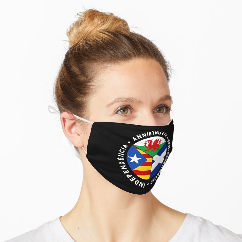 Welsh, Scottish, Catalan Independence Solidarity, Flags Mask