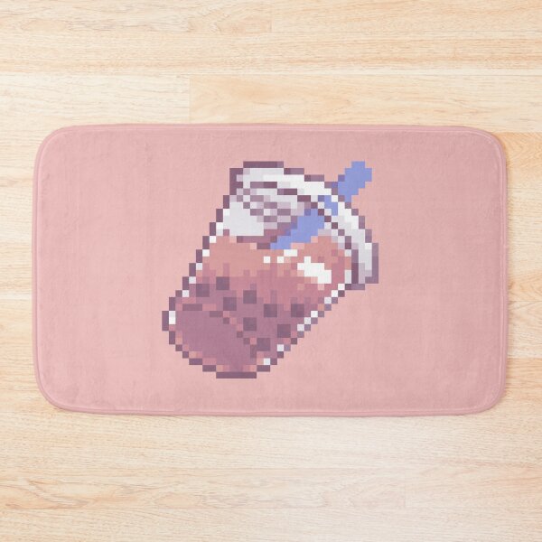 Item preview, pixel chocolate boba tea designed and sold by abitofkake.