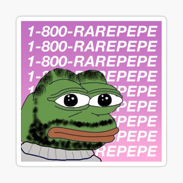 1-800 RAREPEPE Sticker