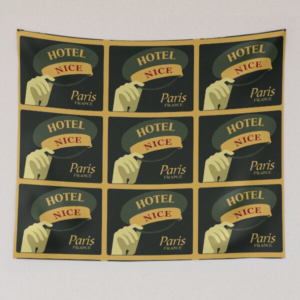 Item preview, Hats off for a Nice Hotel Paris France retro style designed and sold by aapshop.