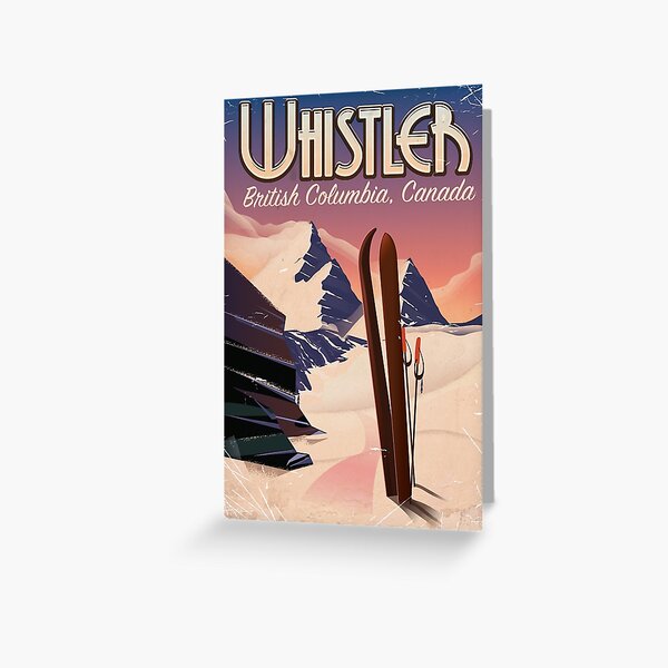 Whistler,Vancouver, British Columbia Ski poster Greeting Card