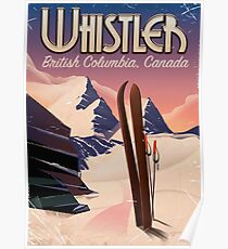 Whistler,Vancouver, British Columbia Ski poster Poster