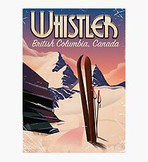 Whistler,Vancouver, British Columbia Ski poster Photographic Print