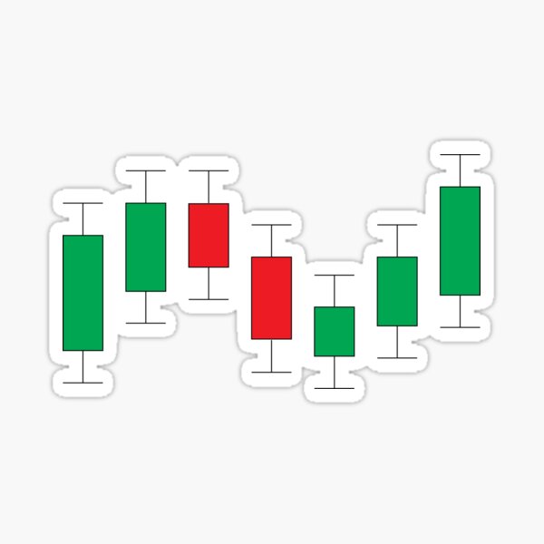 "Stock Candlesticks Stock Market Graph Sticker" Sticker for Sale by