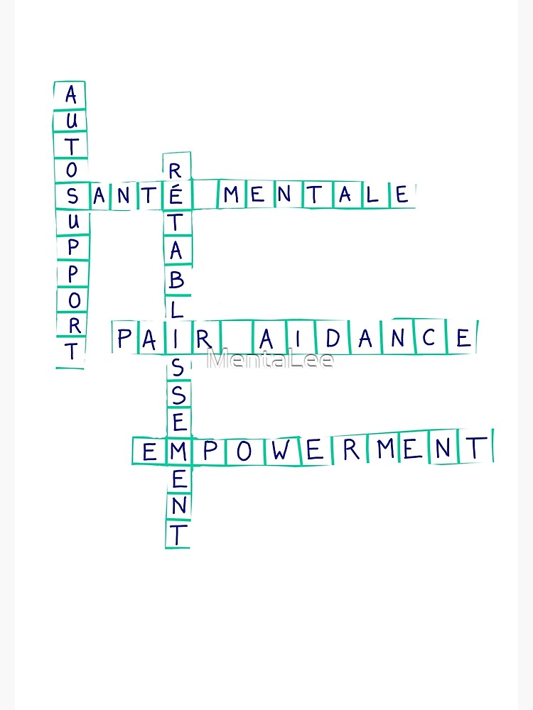 "Crosswords, peer support, mental health, empowerment, selfsupport