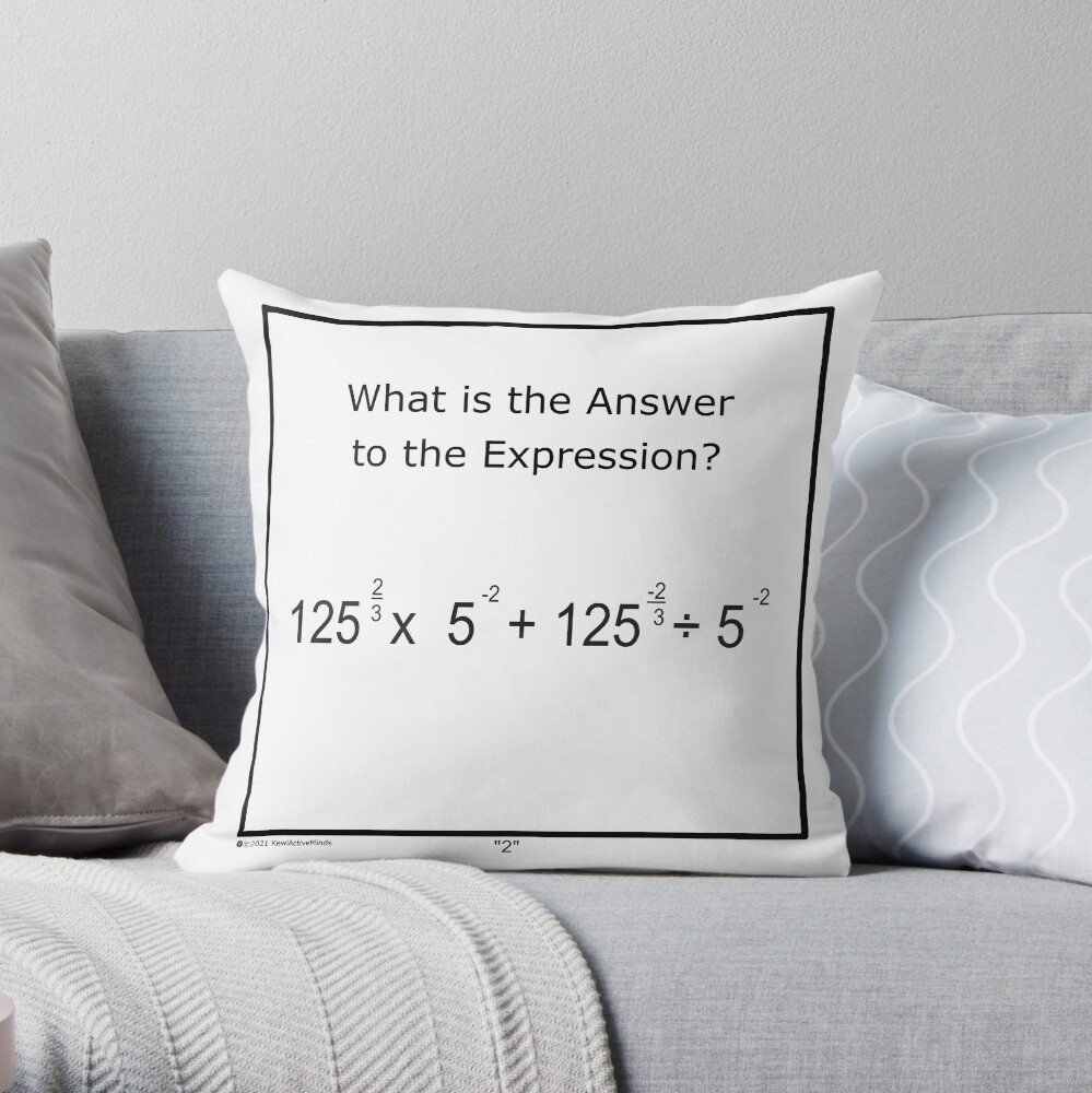 Math Series Puzzle - Two Throw Pillow