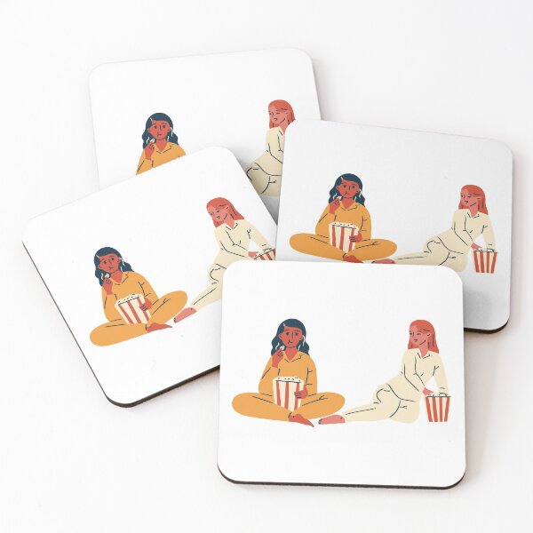 Item preview, best friends: Friends Having a Sleep over and Eating Popcorn designed and sold by MIDDLX.