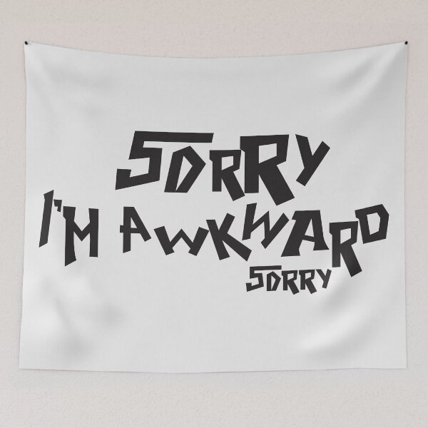 Item preview, Sorry I'm Awkward Sorry - Sticker designed and sold by LarrysDesigns.