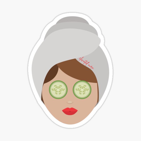 Item preview, Spa Cucumber Face Print designed and sold by elevated-aura.