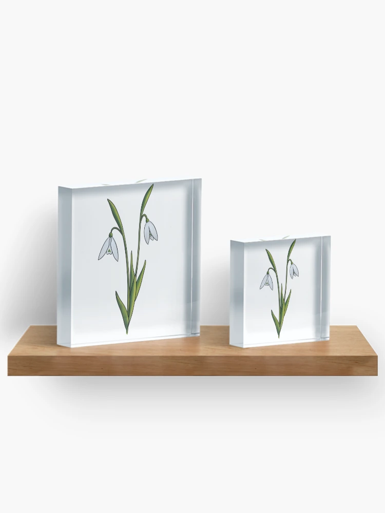 Thumbnail 3 of 5, Acrylic Block, Snowdrop designed and sold by Reeseworks.