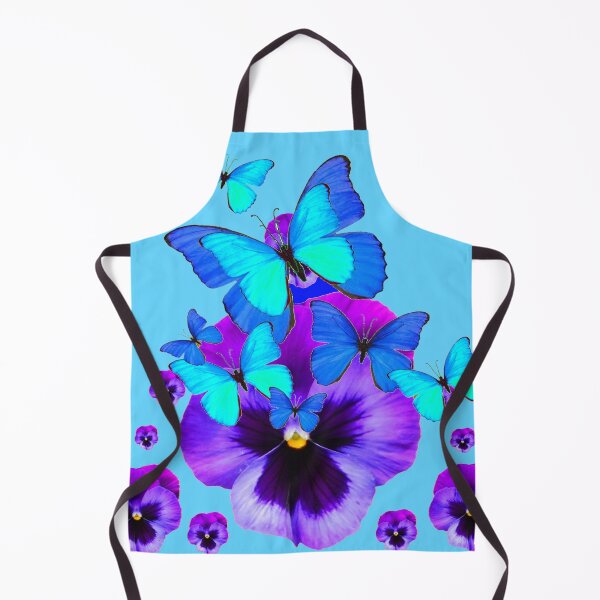 Artikelvorschau, BLAU LILA Stiefmütterchen & SCHMETTERLINGE GARTENKUNST entworfen und verkauft von sharlesart.