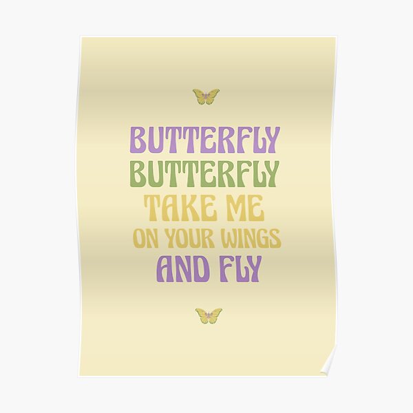 "Umi Butterfly Lyrics 1" Poster for Sale by artbygui Redbubble