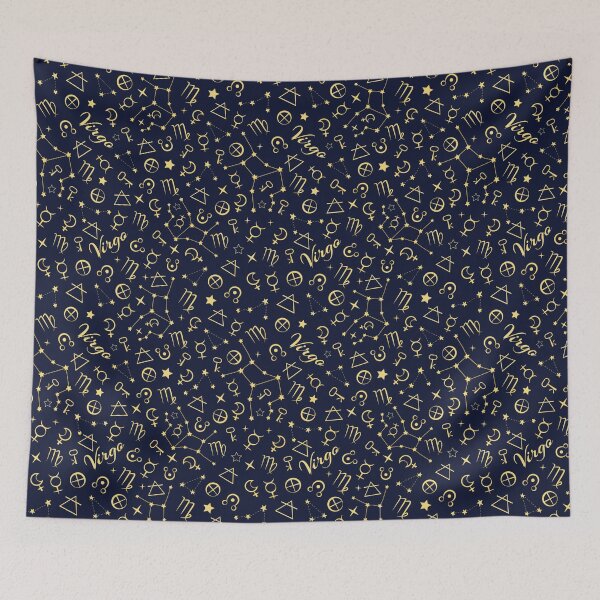 Item preview, Virgo Night - Astrology and Astronomy pattern with Virgo Constellation, Symbols and Stars designed and sold by Astrowl-.