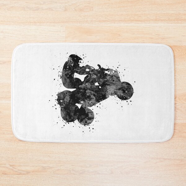 Item preview, Four Wheeler Riding Boy Black and White Silhouette designed and sold by LotusGifts.