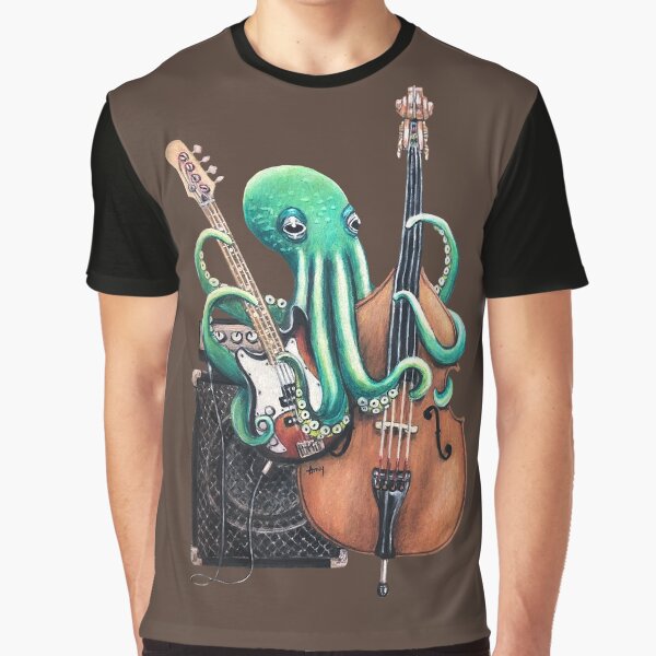 Vista previa del artículo con la obra «OctoBass», diseñado y vendido por GardenPartyArt.