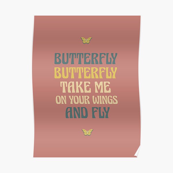 "Umi Butterfly Lyrics 3" Poster by artbygui Redbubble