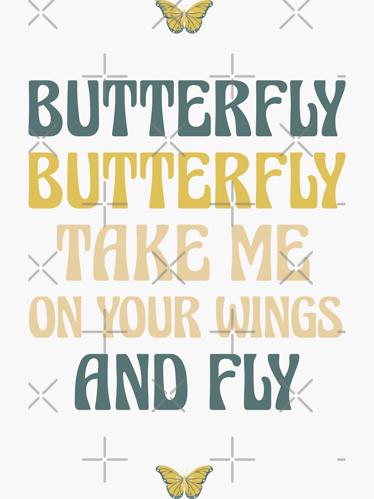 "Umi Butterfly Lyrics 3" Sticker for Sale by artbygui Redbubble