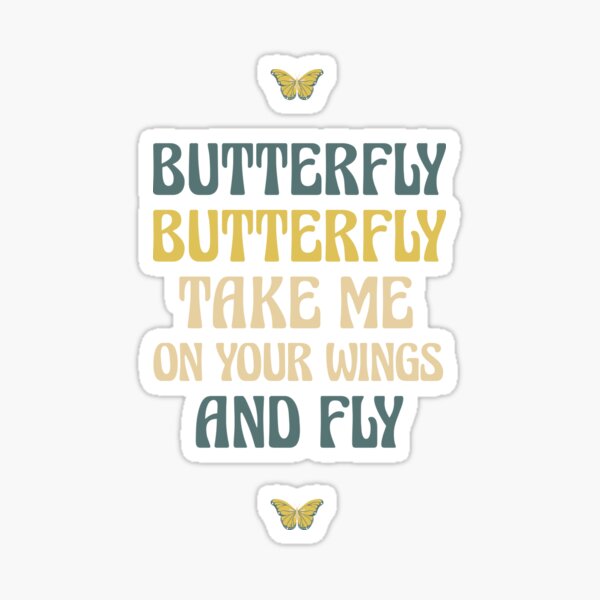 "Umi Butterfly Lyrics 3" Sticker for Sale by artbygui Redbubble