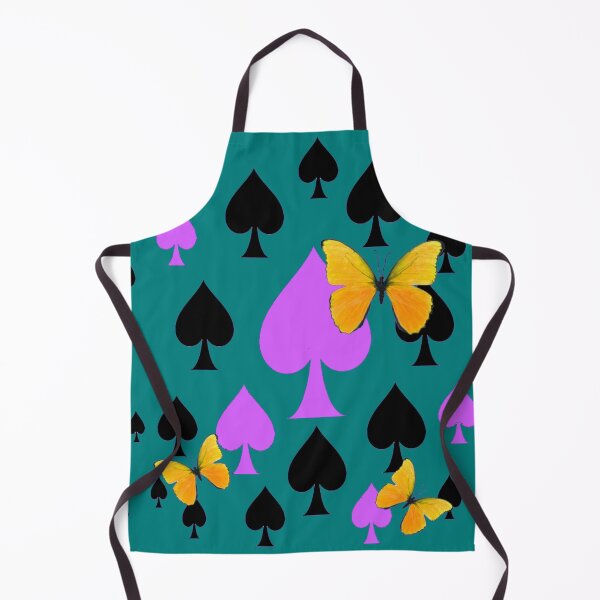 Item preview, CASINO ART OF PURPLE SPADES & BUTTERFLIES TEAL ART designed and sold by sharlesart.