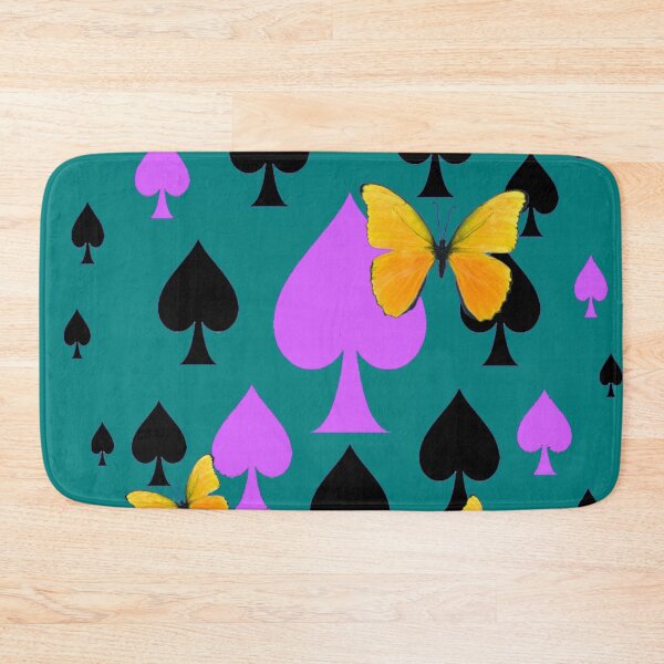 Item preview, CASINO ART OF PURPLE SPADES & BUTTERFLIES TEAL ART designed and sold by sharlesart.