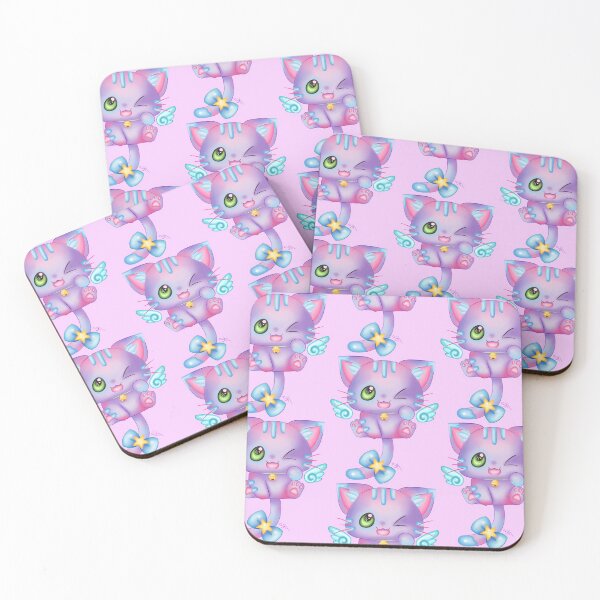 Item preview, Pretty in pink and purple cartoon kitty designed and sold by Valdilana.