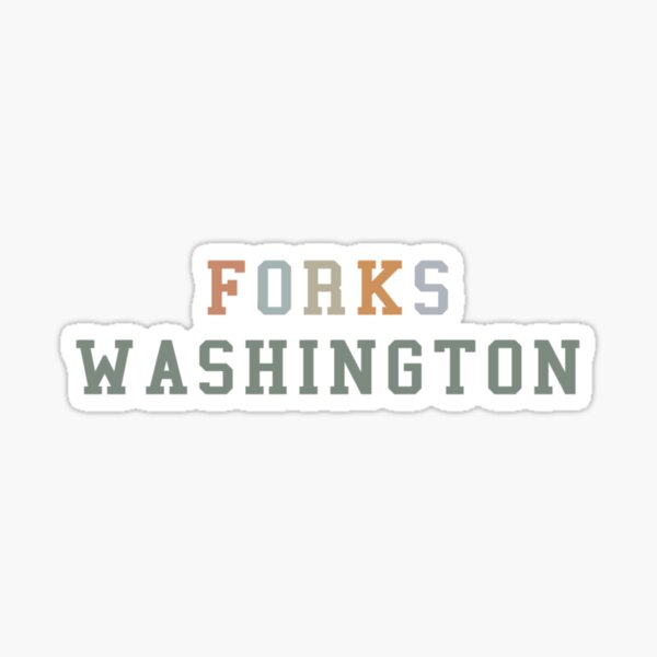 Item preview, Forks Wa Sticker designed and sold by insolation-art.