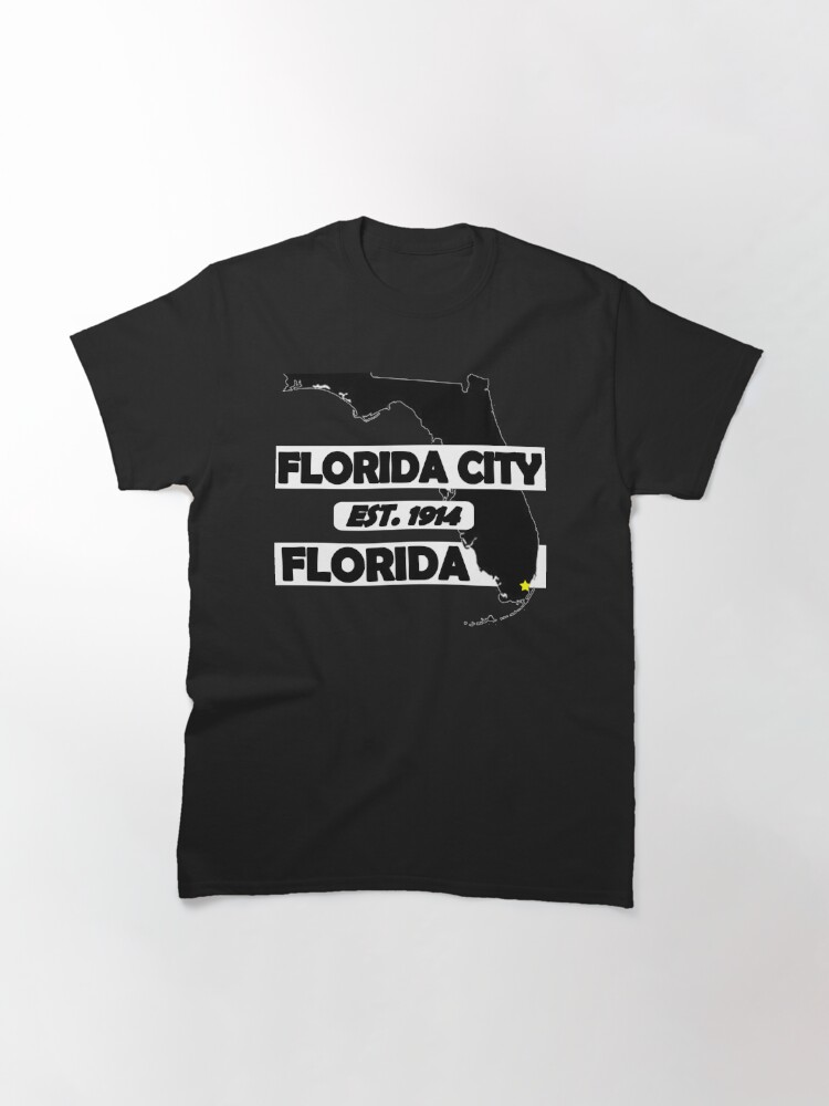 Classic T-Shirt, FLORIDA CITY, FLORIDA EST. 1914 designed and sold by Michael Branco