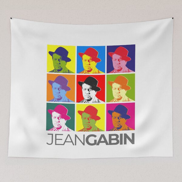 Item preview, Jean Gabin pop-art portrait poster designed and sold by CMYKStudio.