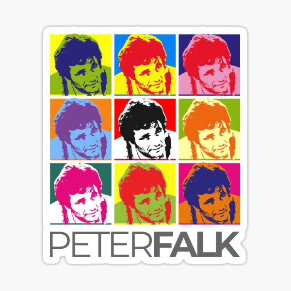 &ldquo;Peter Falk pop-art portrait poster&rdquo; Sticker by CMYKStudio | Redbubble