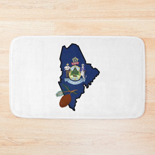 Item preview, State of Maine Flag with State Flower White Pine Cone designed and sold by Gsallicat.