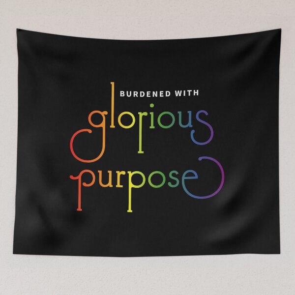 Item preview, Burdened with glorious purpose - rainbow flag LGBT pride designed and sold by GretaMonster.