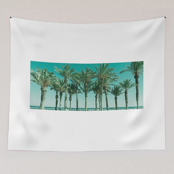 Item preview, Row of tropical feeling palm trees panorama shape image designed and sold by Brian Scantlebury.