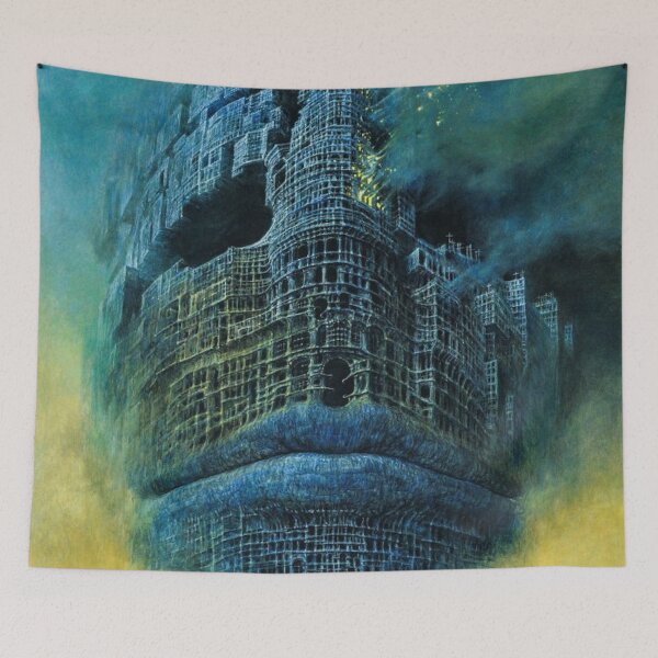 Item preview, Untitled (Face), by Zdzisław Beksiński designed and sold by JustContemplate.