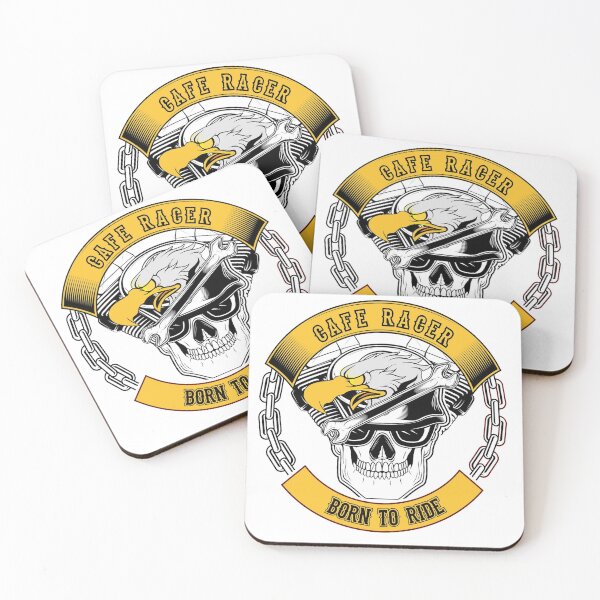 Item preview, cafe racer born to ride motorcycle helmet sticker designed and sold by hotifroti.