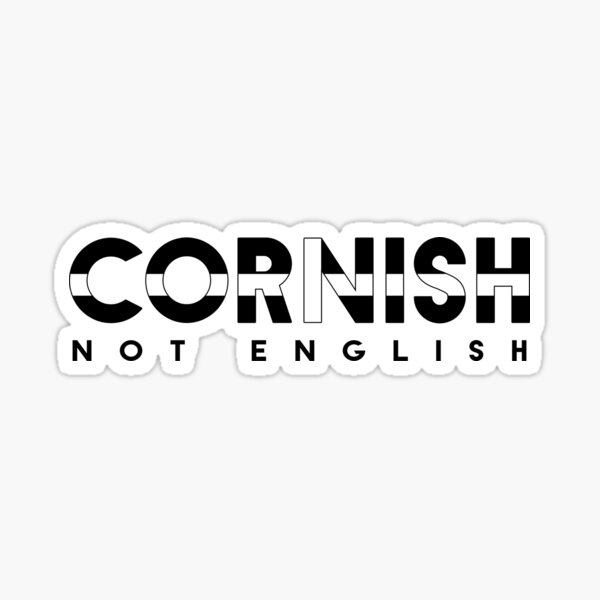 Cornish Not English, Cornwall, Kernow Sticker
