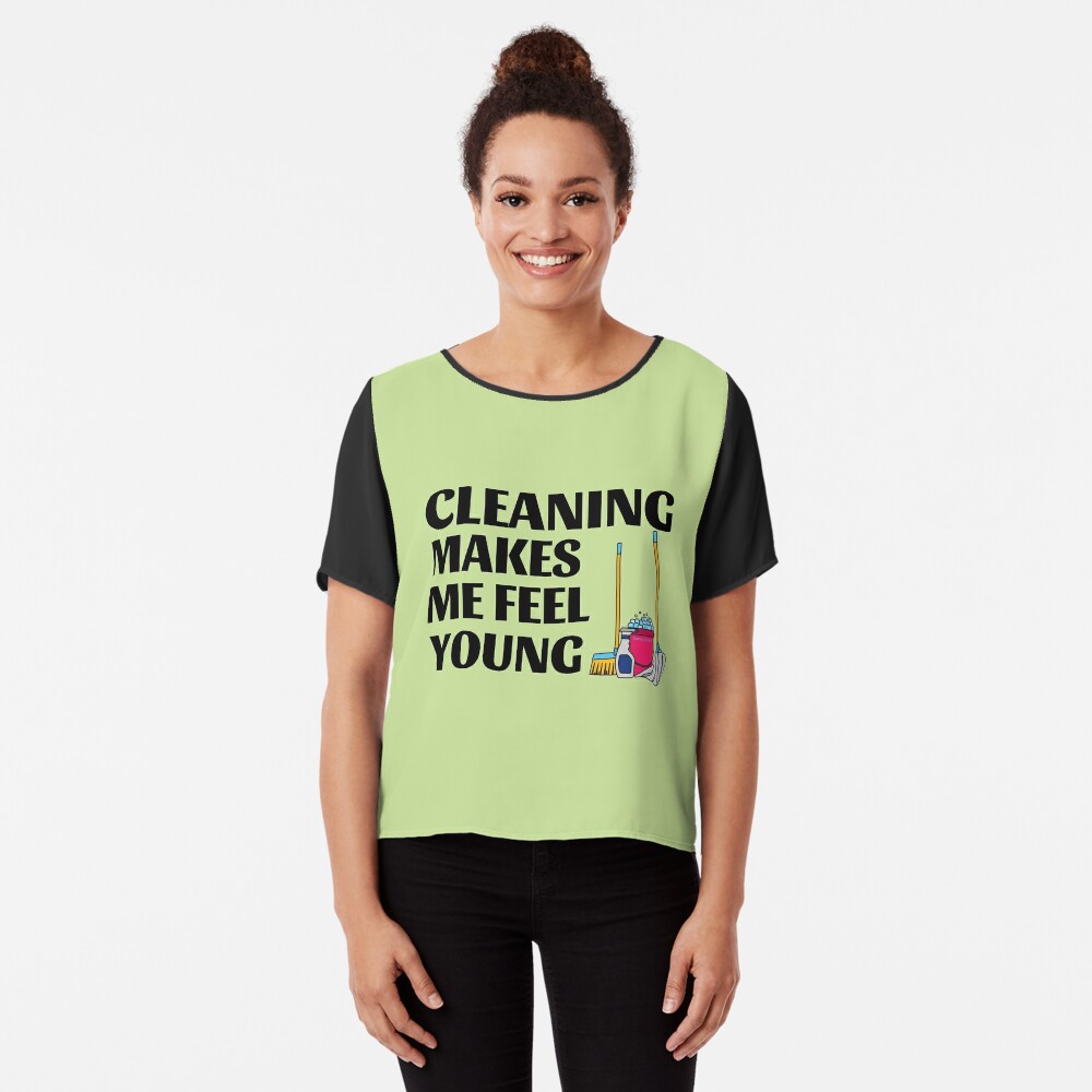 Cleaning Makes Me Feel Young Cleaning Lady Gifts Greeting Card for Sale by  SavvyCleaner