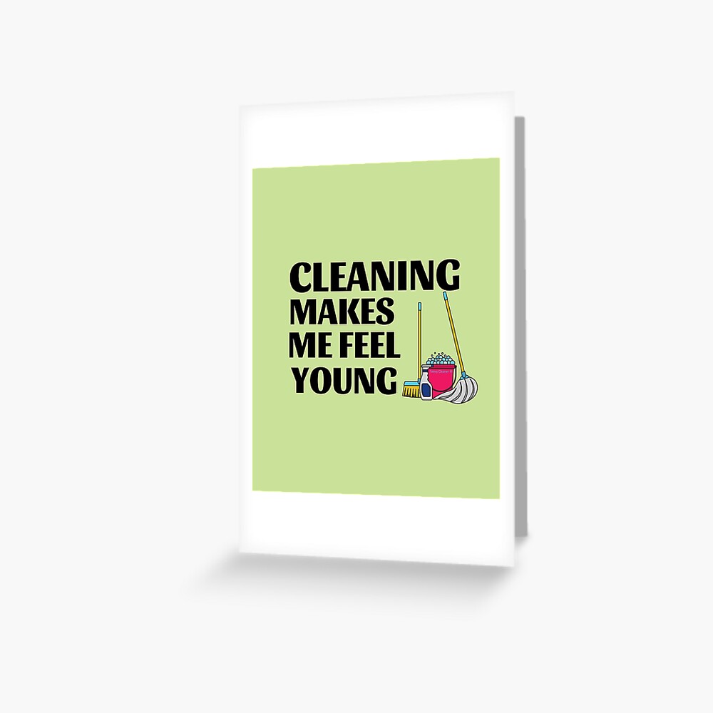 Cleaning Makes Me Feel Young Cleaning Lady Gifts Apron for Sale by  SavvyCleaner