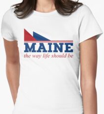 Maine the way life should be Women's Fitted T-Shirt