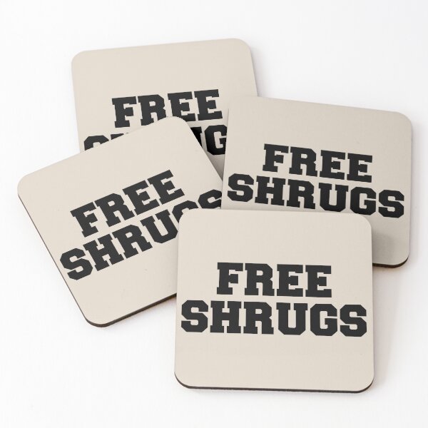 Item preview, FREE SHRUGS (black on cream) designed and sold by DotorEaon.