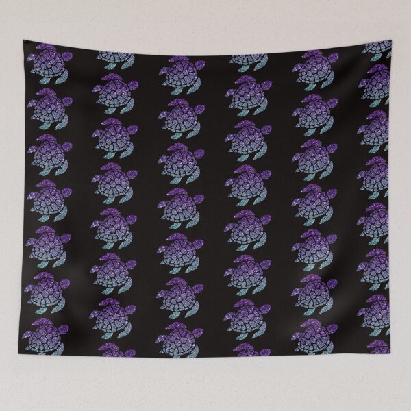 Item preview, Purple Teal Ombre Faux Glitter Turtle designed and sold by Felicity-K.